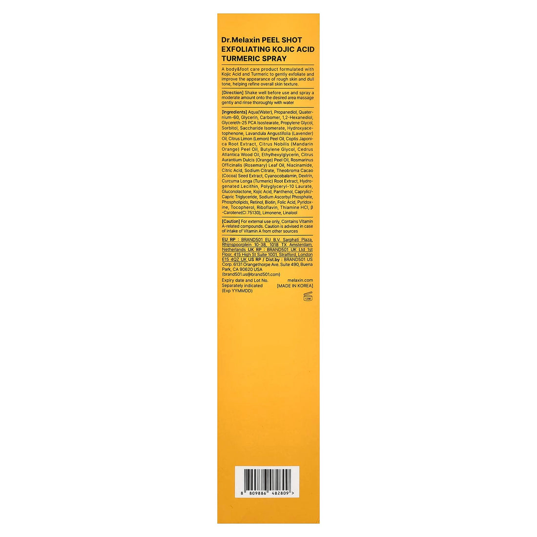 Peel Shot – Spray Exfoliante Corporal con Ácido Kójico y Cúrcuma (200 ml)
